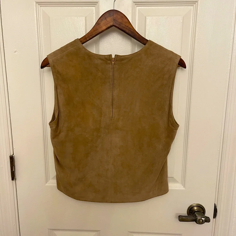 Vintage 1990’s Laundry Industry 100% Goat Suede Top in a Size Medium - Picture 2 of 10